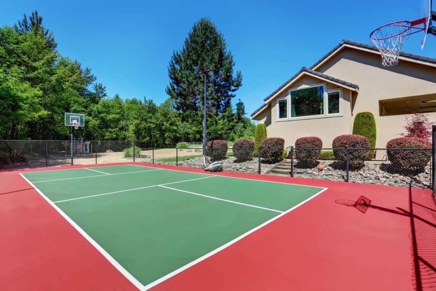Bold Tones of Basketball Court