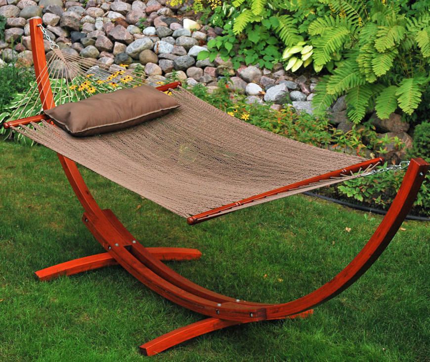 polyester hammock with stand