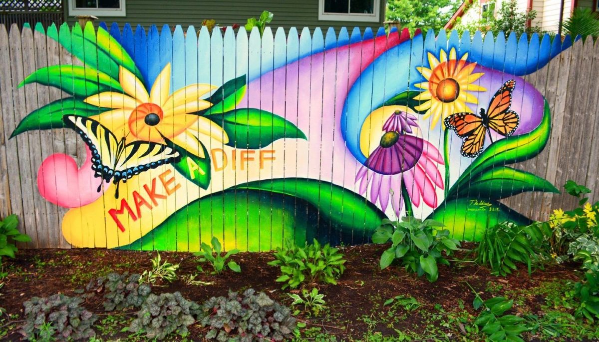 Uplifting Picture and Quote for Fence Painting Ideas