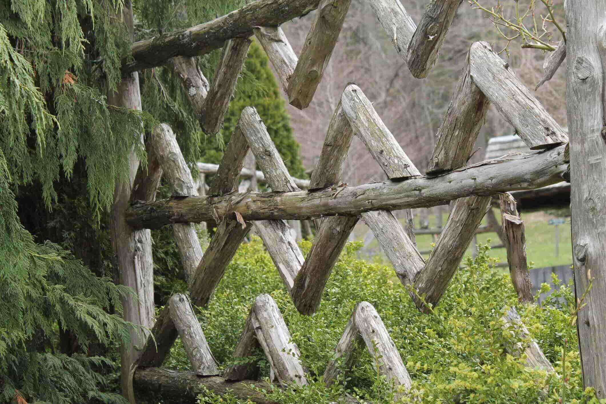 Patterned Log Fencing