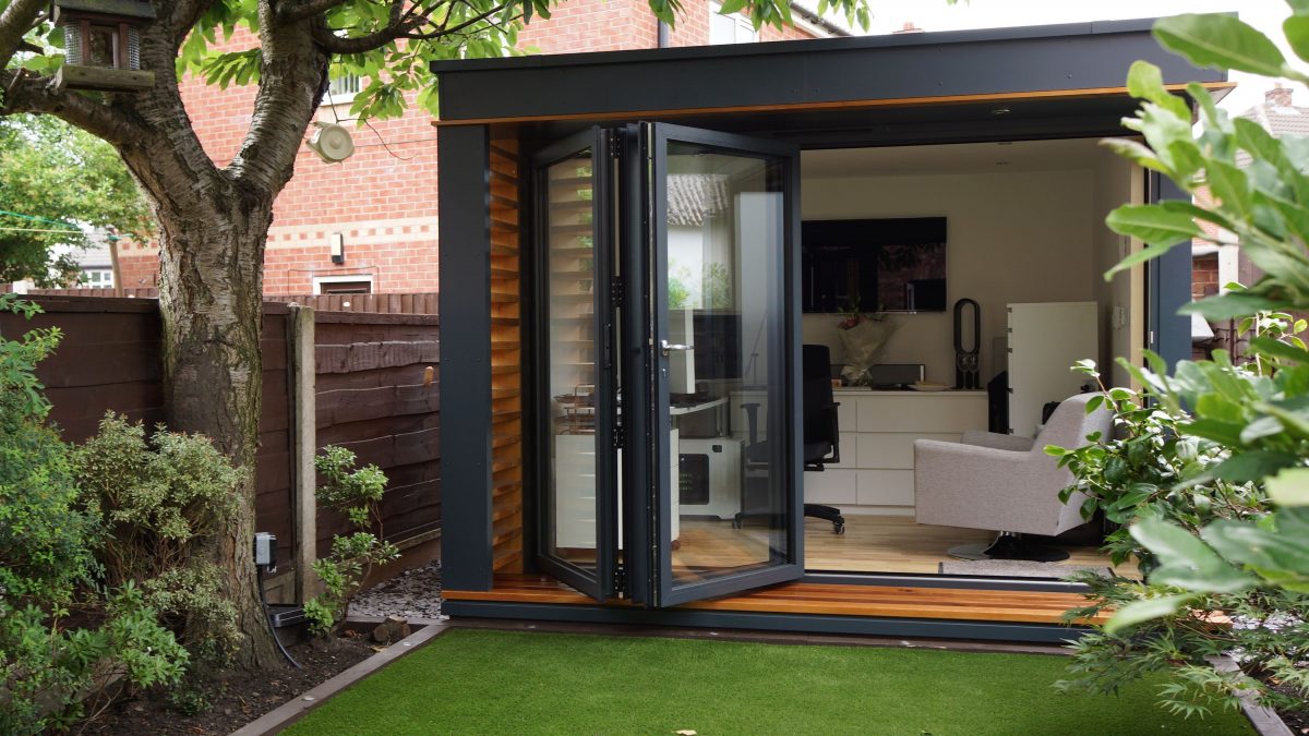 Modern Office with Folding Door