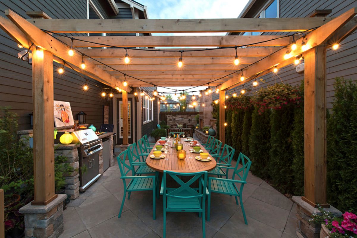 under pergola lighting