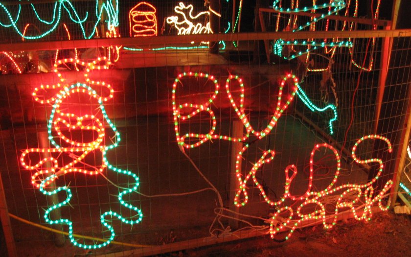Message in a Rope Lights Creation
